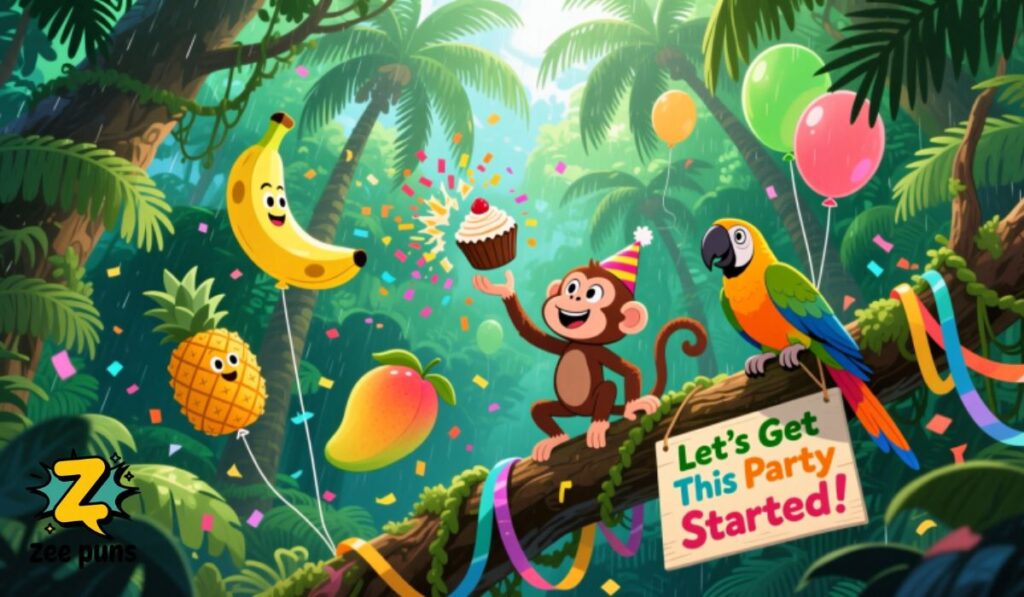 Celebrations in the Canopy Party Time Puns