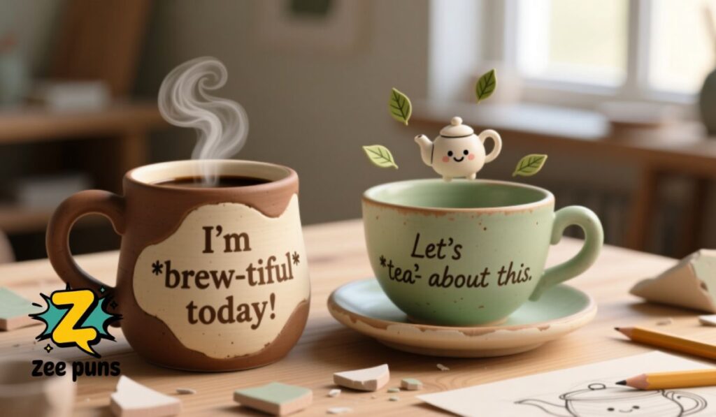 Coffee Mug & Teacup Pottery Puns