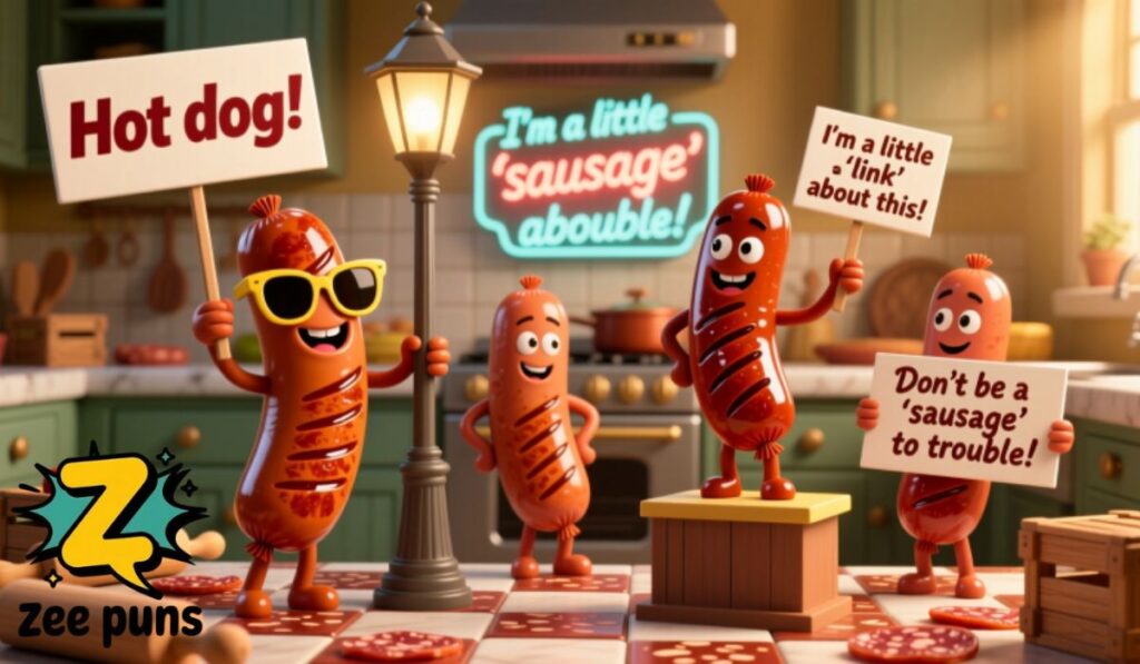 Humorous Sausage Puns for the Social Media