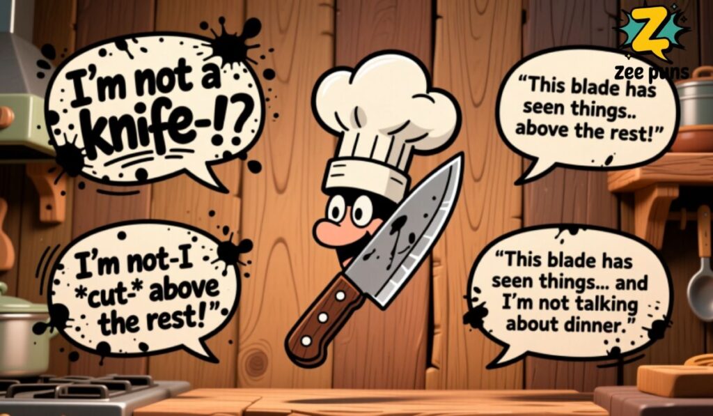 Short Funny Knife Quotes One Liners