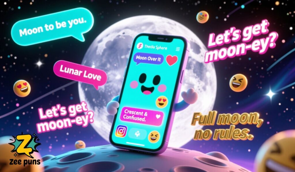 Social Media Buzz Lunar Puns for the Digital Sphere