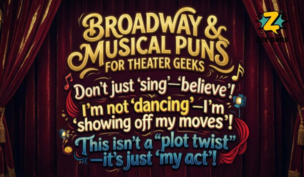 Broadway and Musical Puns for Theater Geeks