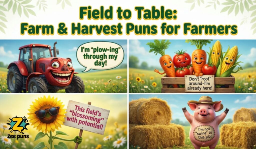 Field to Table Farm & Harvest Puns for Farmers