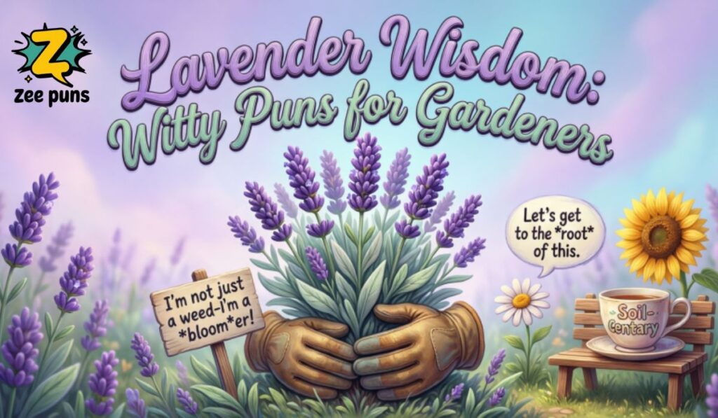 Lavender Wisdom Witty Puns for Gardeners