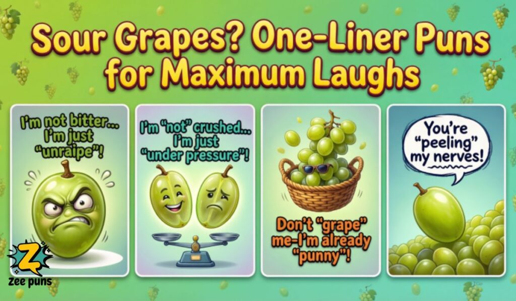 Sour Grapes One-Liner Puns for Maximum Laughs