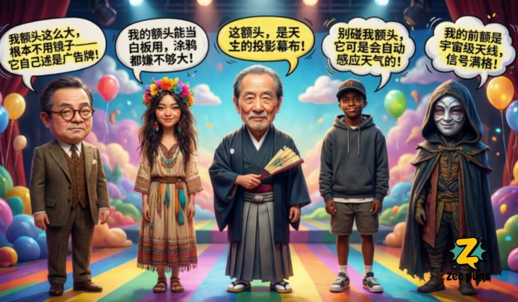 Five-Head Fun Creative One-Liners for Large Foreheads