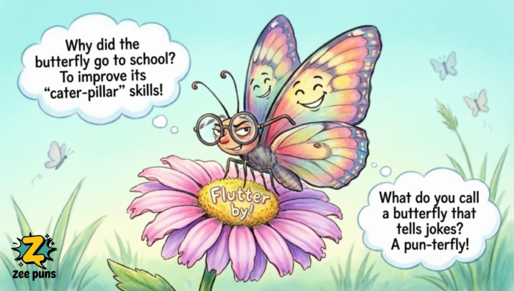 Funny butterfly puns and jokes