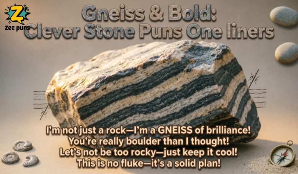 Gneiss & Bold Clever Stone Puns One Liners