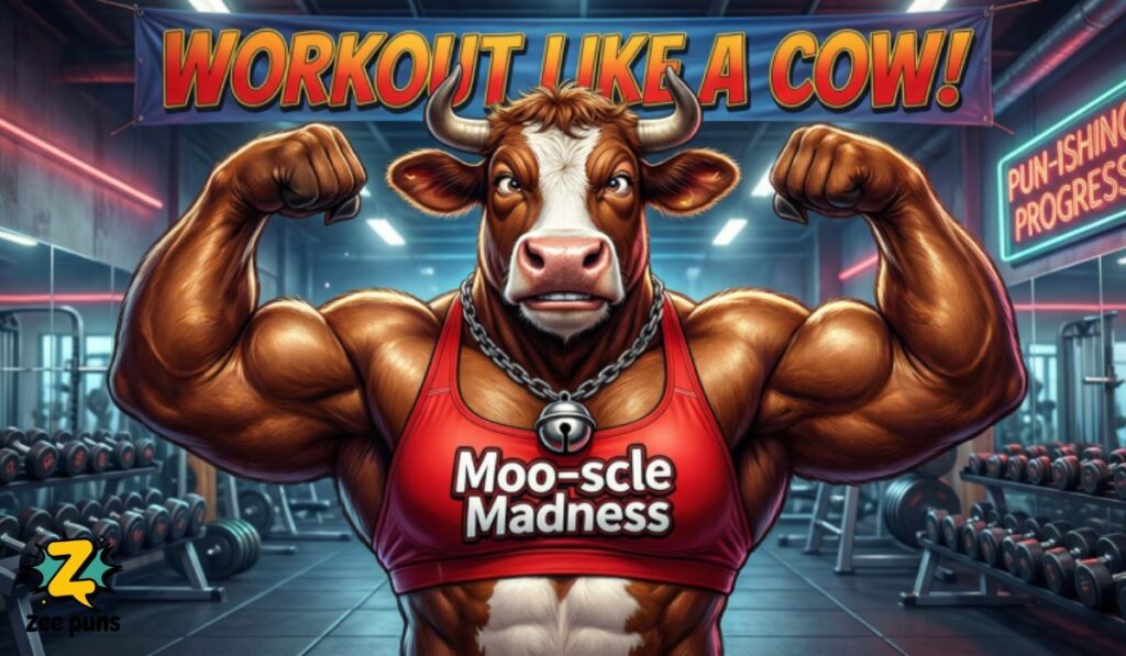 Moo-scle Madness Sports & Fitness Cow Puns That Bring the Game