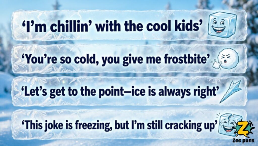 Short & Snappy Ice Puns One Liners for a Quick Laugh