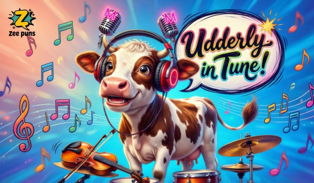 Udderly in Tune Music & Instrument-Themed Cow Puns