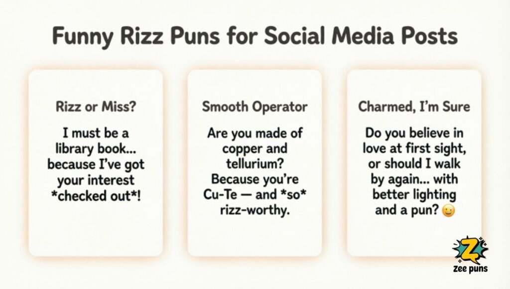 Funny Rizz Puns for Social Media Posts