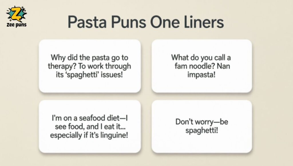 Pasta Puns One Liners