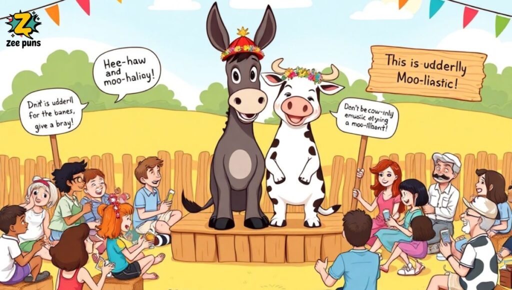 Puns and Donkey Jokes That Are Simply A-Moo-sing