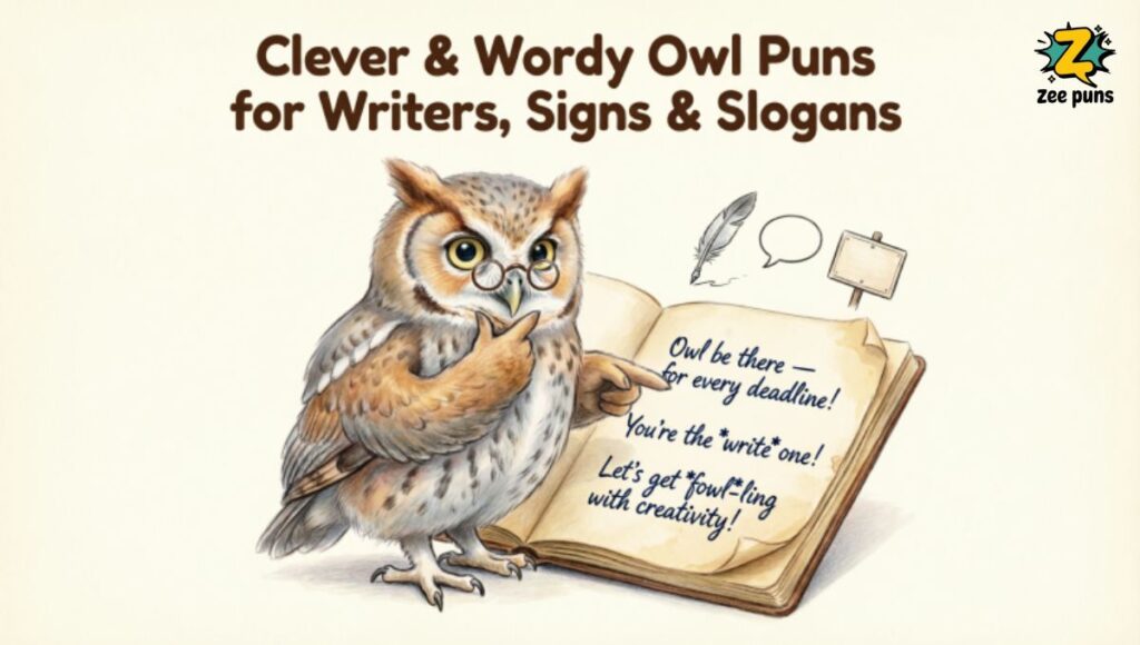 Clever & Wordy Owl Puns for Writers, Signs & Slogans