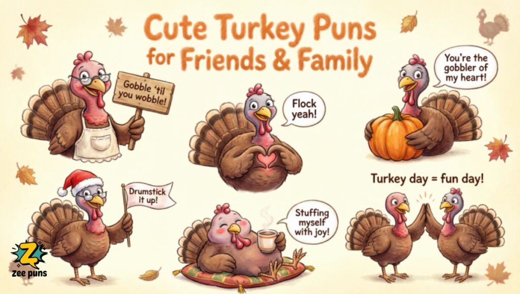Cute Turkey Puns for Friends & Family