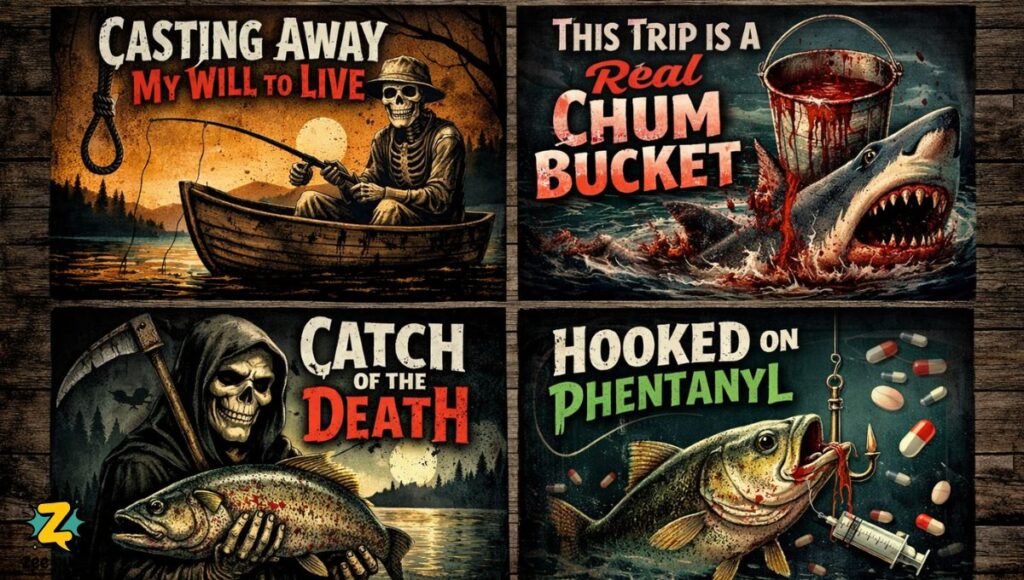 Dark Humor Fishing Puns for the Twisted Anglers