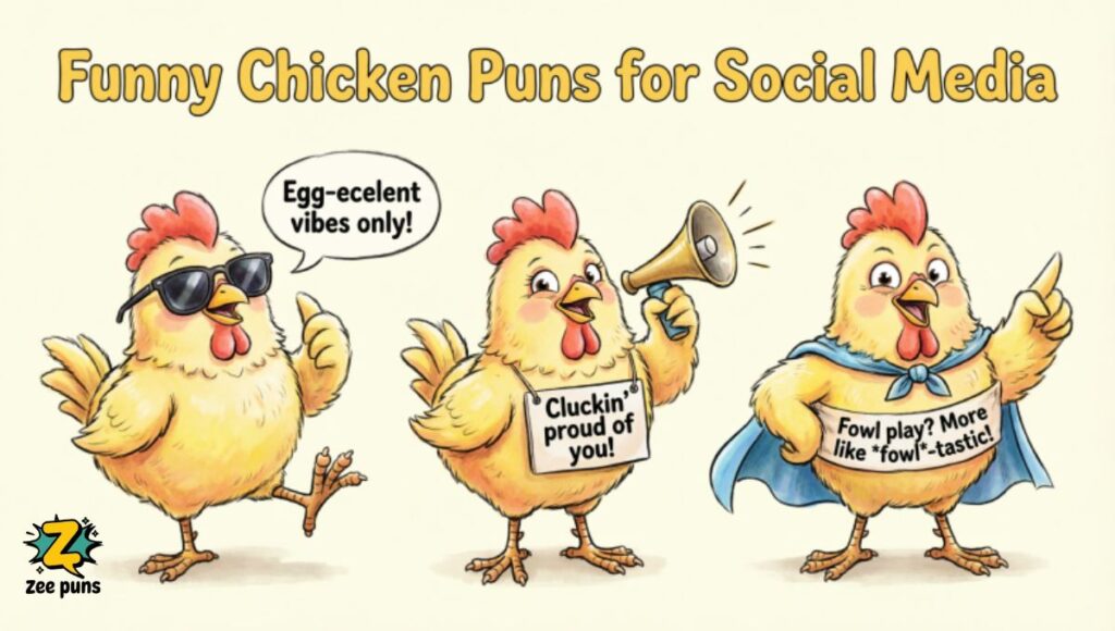 Funny Chicken Puns for Social Media