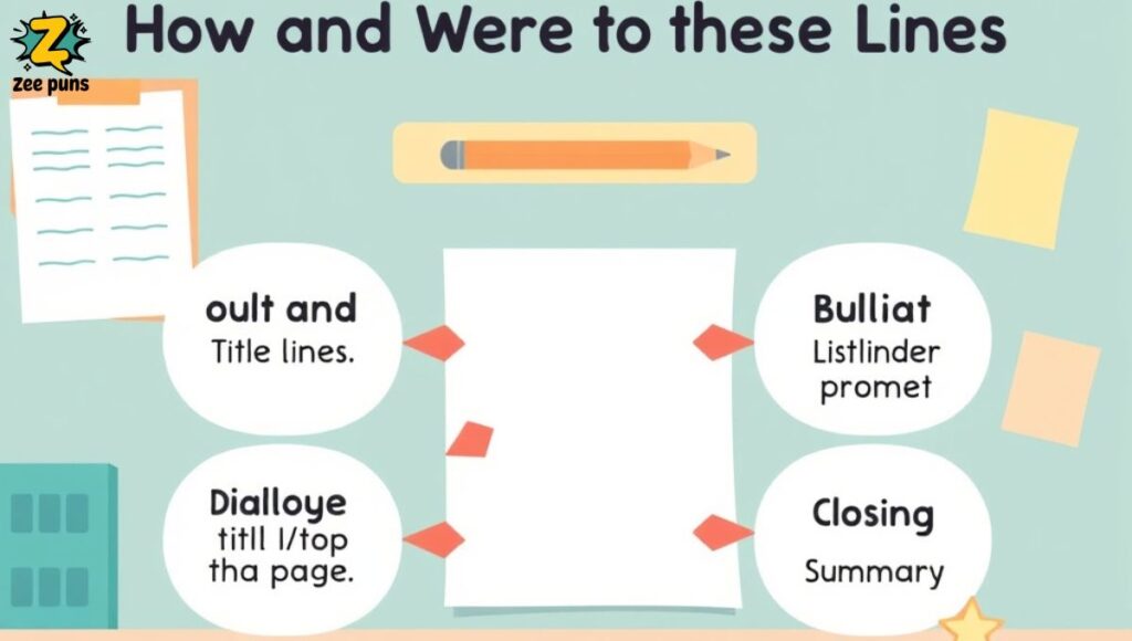 How and Where to Use These Lines