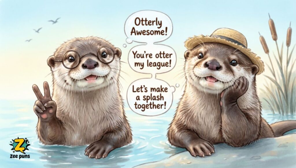 Otter Puns Friends
