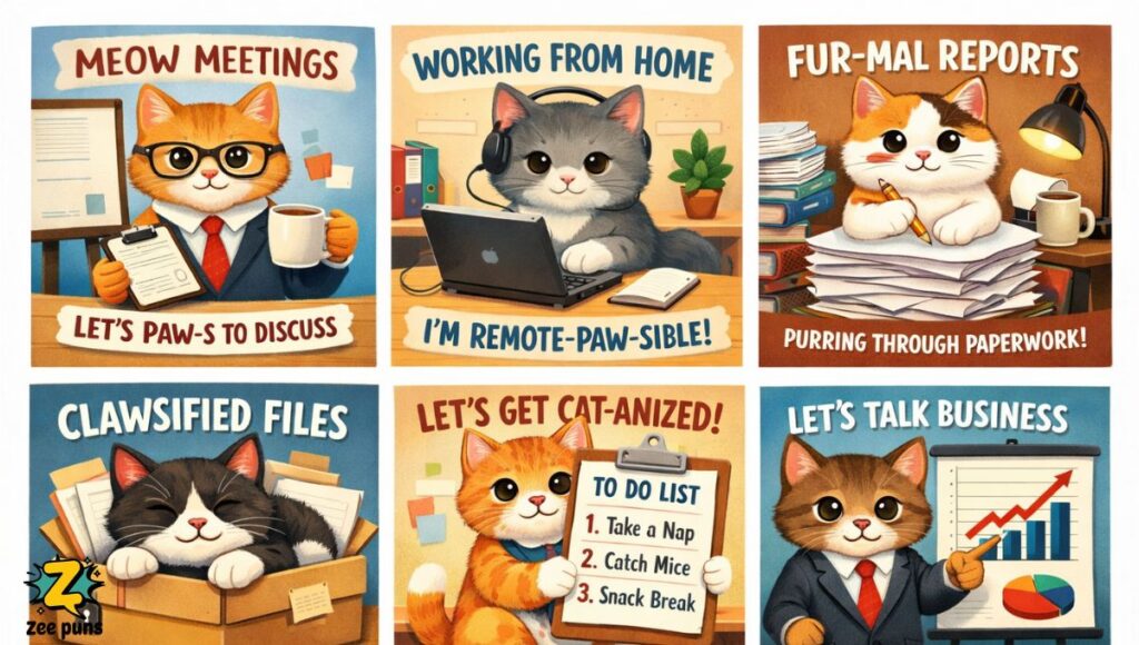 Work & Office Cat Puns