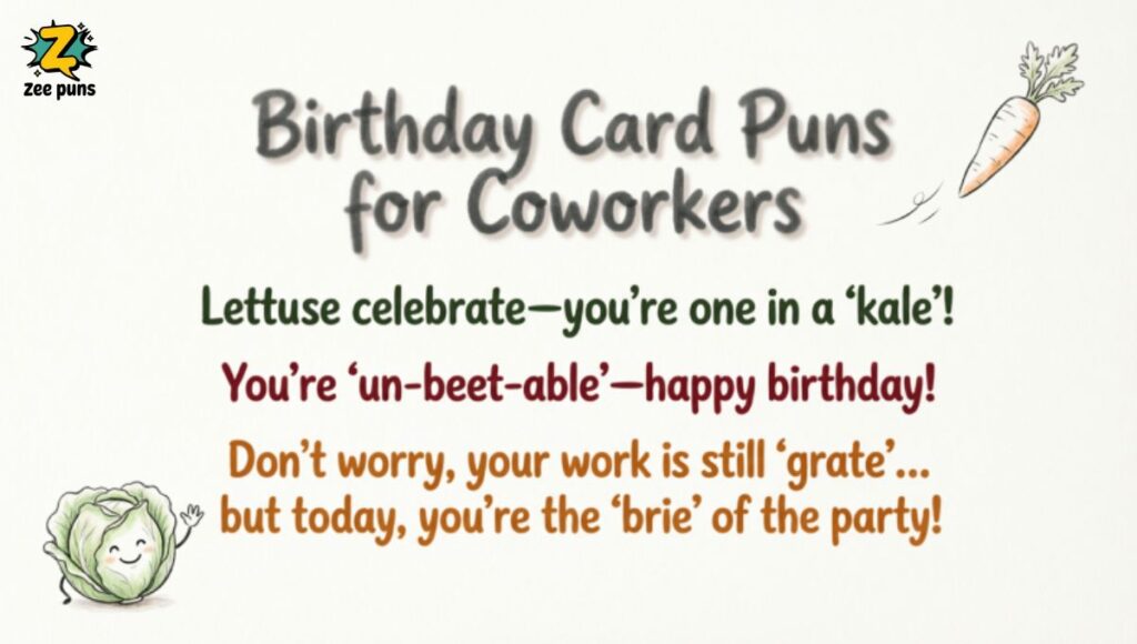 Birthday Card Puns for Coworkers