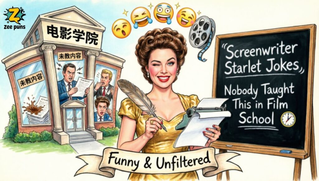 Funny Screenwriter Starlet Jokes Packed With Screenwriter Humor and Starlet Stories Nobody Taught in Film School 🎓