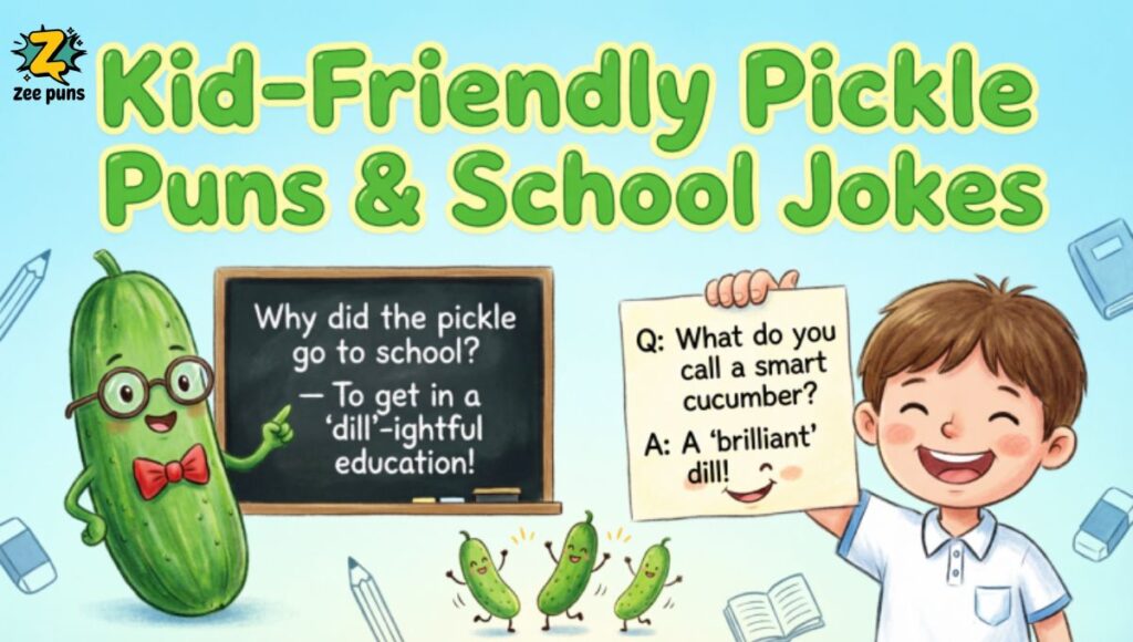 Kid-Friendly Pickle Puns & School Jokes