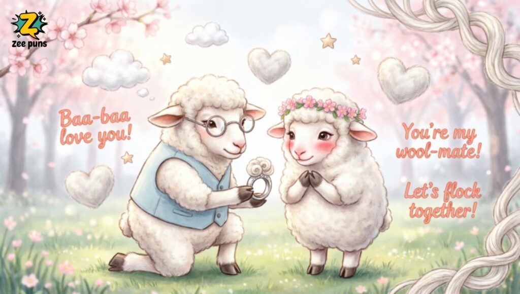 Romantic & Cute Sheep Puns