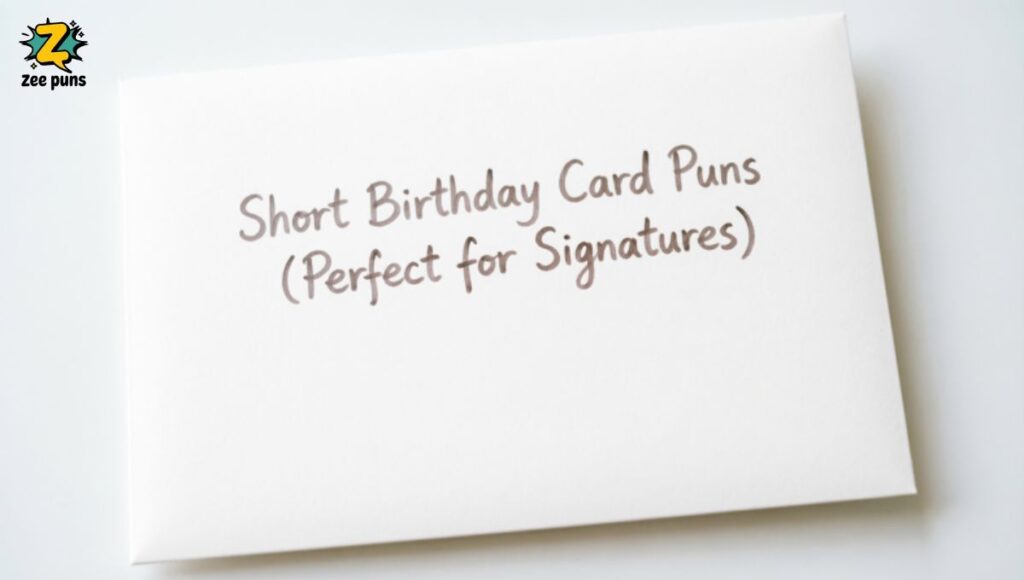 Short Birthday Card Puns (Perfect for Signatures)