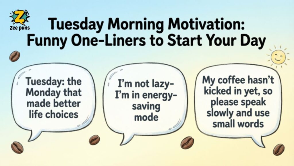 Tuesday Morning Motivation Funny One-Liners to Start Your Day