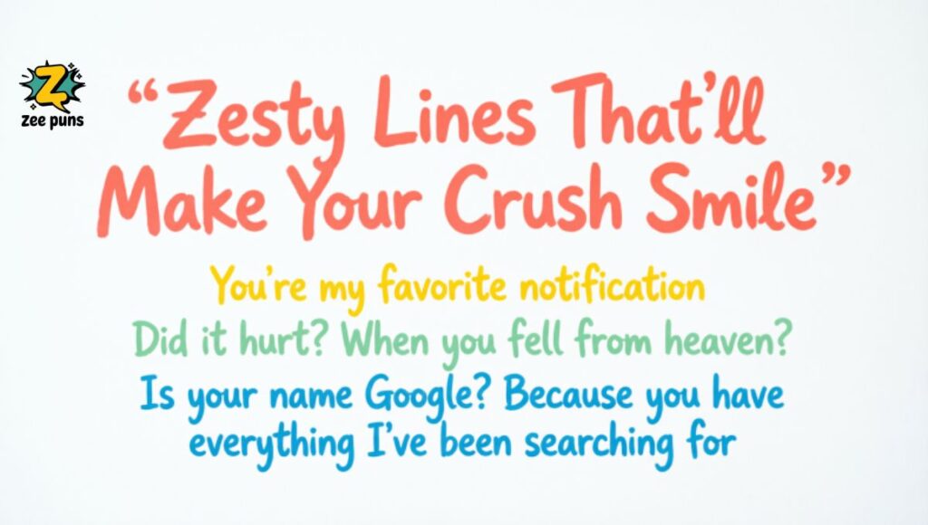Zesty Lines That'll Make Your Crush Smile