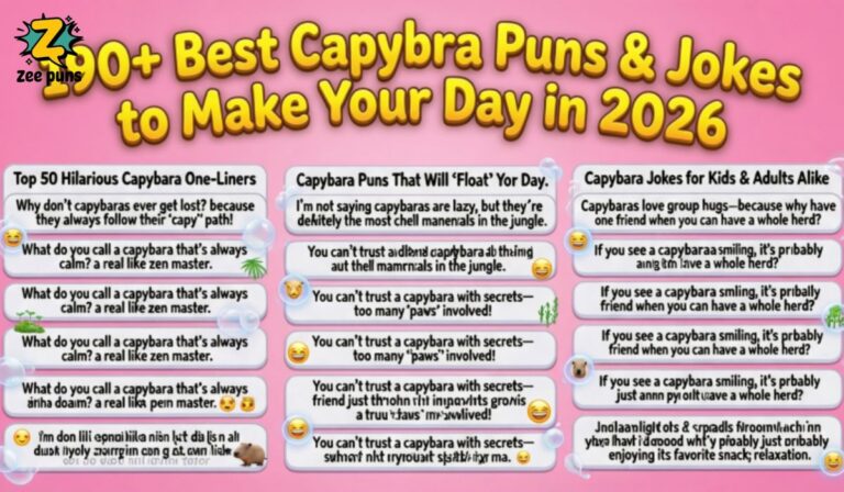 190+ Best Capybara Puns & Jokes to Make Your Day in 2026