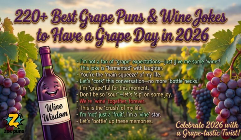 220+ Best Grape Puns & Wine Jokes to Have a Grape Day in 2026