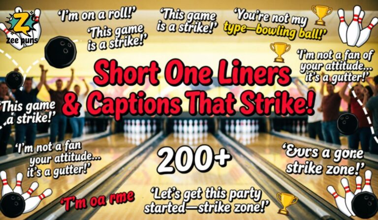 200+ Bowling Puns Short One Liners & Captions That Strike