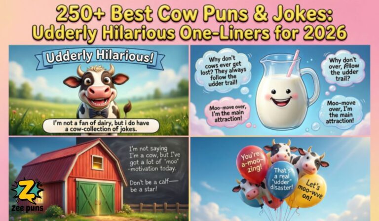 250+ Best Cow Puns & Jokes Udderly Hilarious One-Liners for 2026