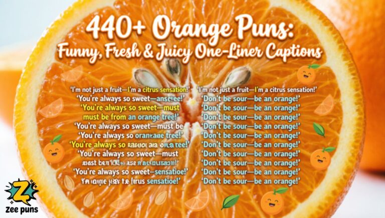 440+ Orange Puns Funny, Fresh & Juicy One-Liner Captions