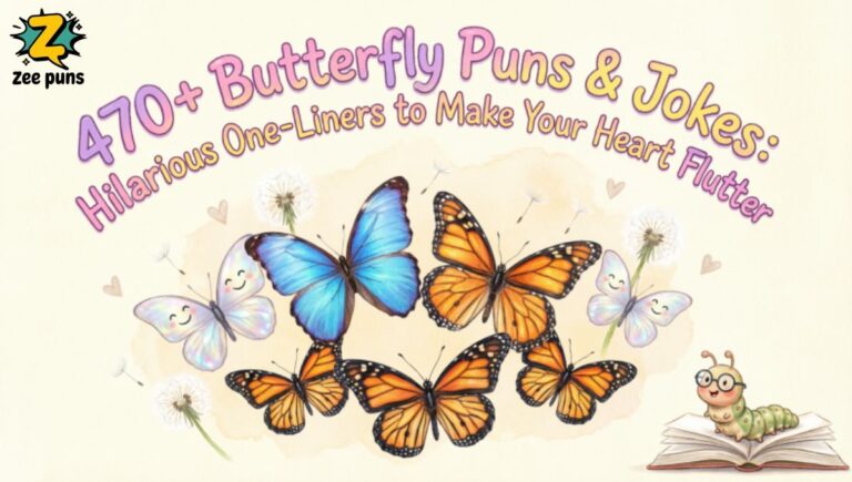 470+ Butterfly Puns & Jokes Hilarious One-Liners to Make Your Heart Flutter