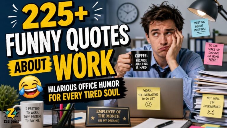 225+ Funny Quotes About Work 😂 Hilarious Office Humor for Every Tired Soul