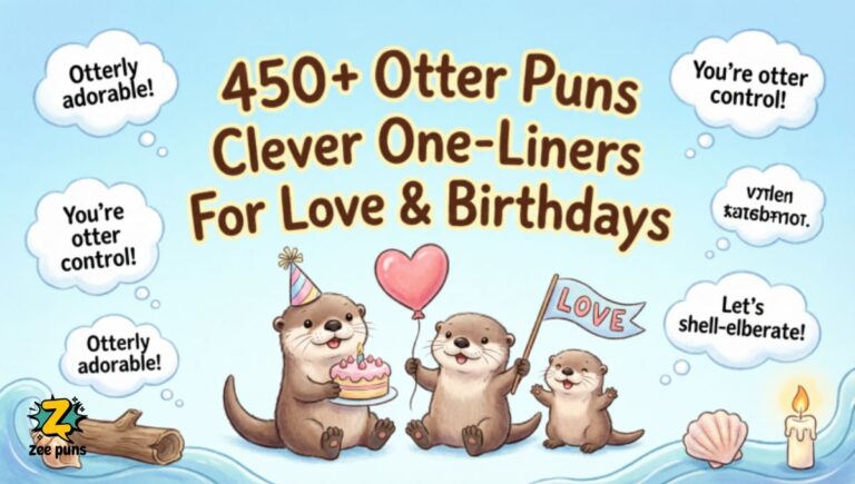 450+ Otter Puns Clever One-Liners For Love & Birthdays