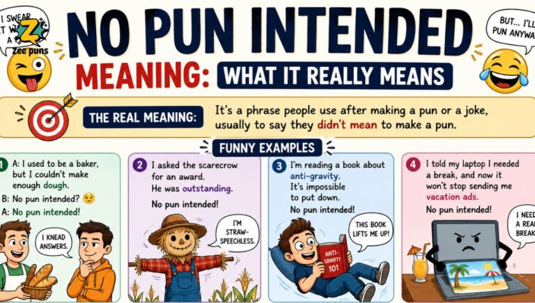 No Pun Intended Meaning What It Really Means with Funny Examples